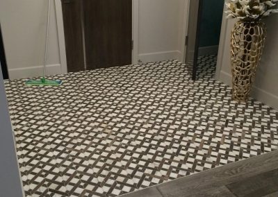 tile floor installation-small room