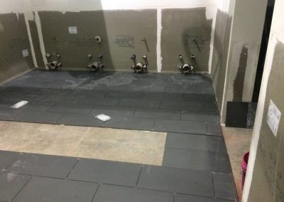 A black tile on Flooring Installtion