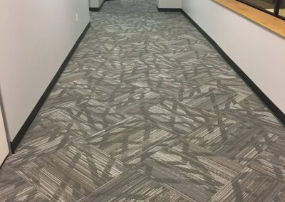 tile floor installation-hotel room pathway tile