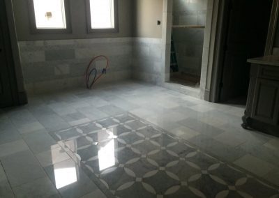 tile floor installation